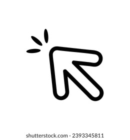 mouse cursor icon isolated on white background. Pointer cursor icon. Computer web arrows. clicking pointer. cursor selecting. vector illustration. mouse pointer element design.