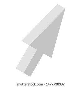 Mouse cursor icon. Isometric of mouse cursor vector icon for web design isolated on white background