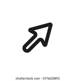 Mouse cursor icon in line design style. Usage for click button, pointer web UI design.