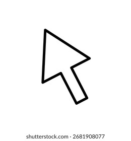 Ilustración de material monocromático del icono del cursor del ratón