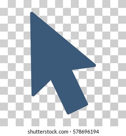 Mouse Cursor icon. Vector illustration style is flat iconic symbol, blue color, transparent background. Designed for web and software interfaces.