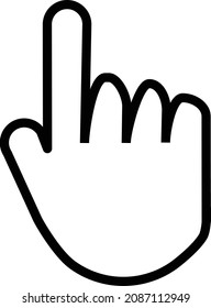 Mouse cursor icon. Vector icon in a simple hand shape.