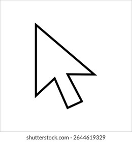 Mouse cursor icons in various styles with click, tap, and pointer symbols. Black and outline vector arrows for interface, web, UI interaction, navigation, and digital design.