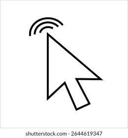 Mouse cursor icons in various styles with click, tap, and pointer symbols. Black and outline vector arrows for interface, web, UI interaction, navigation, and digital design.
