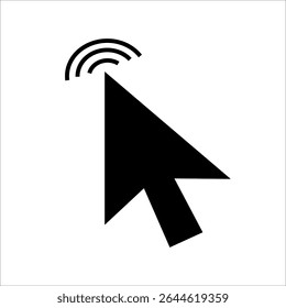 Mouse cursor icons in various styles with click, tap, and pointer symbols. Black and outline vector arrows for interface, web, UI interaction, navigation, and digital design.