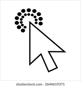 Mouse cursor icons in various styles with click, tap, and pointer symbols. Black and outline vector arrows for interface, web, UI interaction, navigation, and digital design.