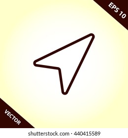 mouse cursor line icon