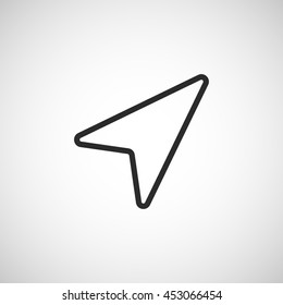 mouse cursor line icon