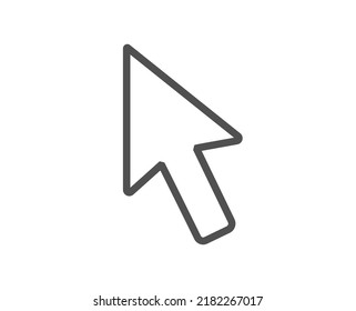 Mouse Cursor Line Icon. Click Action Sign. Arrow Pointer Symbol. Quality Design Element. Linear Style Cursor Icon. Editable Stroke. Vector