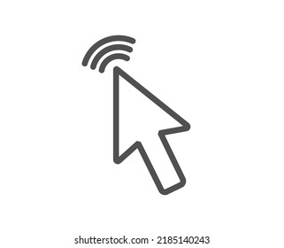 Mouse Cursor Line Icon. Click Action Sign. Arrow Pointer Symbol. Quality Design Element. Linear Style Cursor Icon. Editable Stroke. Vector