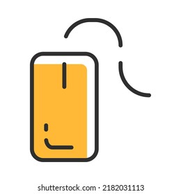 Icono de línea del cursor del ratón en color. Ilustración del vector