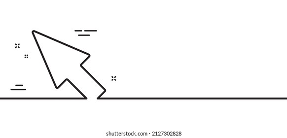 Mouse Cursor line icon. Pointer sign. Click arrow symbol. Minimal line illustration background. Mouse cursor line icon pattern banner. White web template concept. Vector