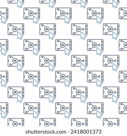 Cursor del ratón en Smartphone con inteligencia artificial concepto de inteligencia artificial línea delgada Patrón sin foco