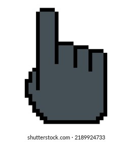 Mouse cursor pixel icon, web click symbol, computer pointer vector illustration .