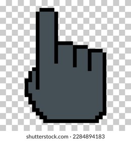 Mouse cursor pixel icon, web click symbol, computer pointer vector illustration .