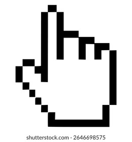 mouse cursor pixel style flat color vector illustration template design