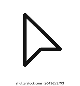 Mouse cursor pointer arrow head icon isolated template