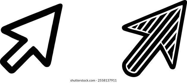 Mouse cursor or pointer flat vector art