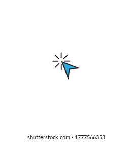 Mouse cursor, pointer icon logo vector template