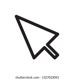 Mouse cursor, mouse pointer icon in trendy outline style design. Vector graphic illustration. Editable vector stroke. EPS 10.