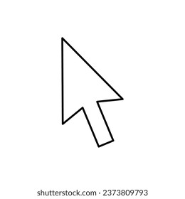 Mouse cursor sign icon isolated on white background. Pointer symbol. Vector illustration