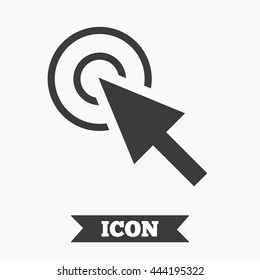 Mouse cursor sign icon. Pointer symbol. Graphic design element. Flat cursor symbol on white background. Vector