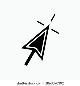 Mouse cursor simple icon logo pointer sign vector