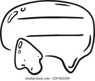 mouse cursor, text, bubble vector illustration art.