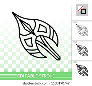 Mouse cursor thin line icon. Outline web sign of arrow. Click linear pictogram with different stroke width. Simple vector symbol, transparent background. Mouse cursor editable stroke icon without fill