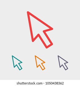 Mouse cursor vector icon, arrow icon, pointer