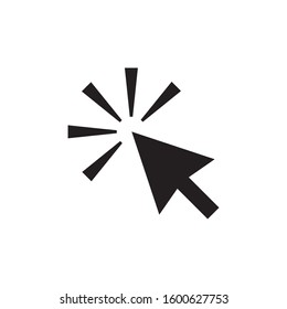Mouse cursor vector icon, clicking cursor pointer icon vector