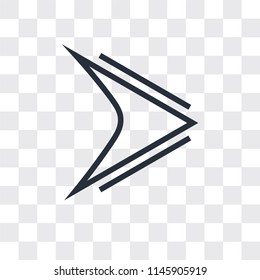 Mouse cursor vector icon isolated on transparent background, Mouse cursor logo concept