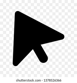 Mouse cursor vector icon sign isolated on transparent background