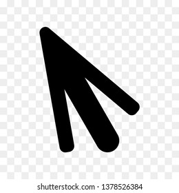 Mouse cursor vector icon sign isolated on transparent background