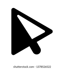 Mouse cursor vector icon sign isolated on white background