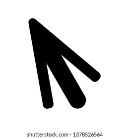 Mouse cursor vector icon sign isolated on white background