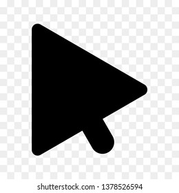 Mouse cursor vector icon sign isolated on transparent background
