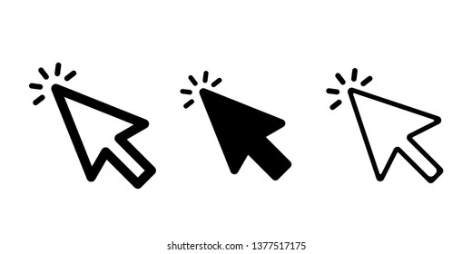 Mouse cursor vector icons.