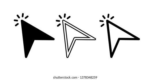 Mouse cursor vector icons.