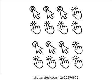 Mouse Cursor Vector Images set