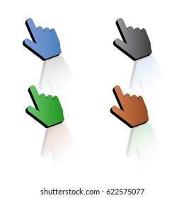 Mouse cursors big set . 3d , simple cursors
