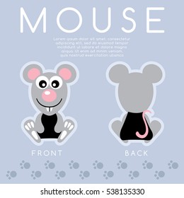 Mouse : Cute Animal : Vector Illustration