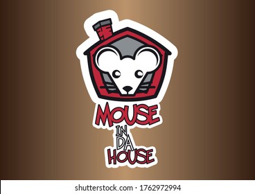 mouse in da house graphic illustration  