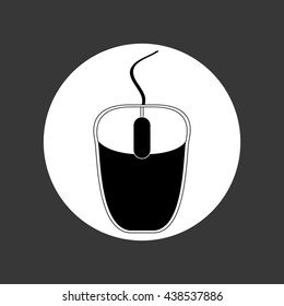 mouse design. gadget icon. Flat illustration, vector graphic
