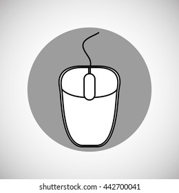 mouse design. gadget icon. Flat illustration, vector graphic