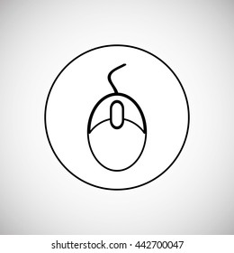 mouse design. gadget icon. Flat illustration, vector graphic