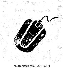 Mouse design on old paper,grunge vector