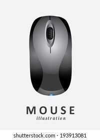 Mouse design over white background, vector illustration