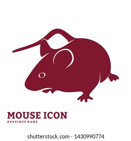 Mouse Design Vector. Silhouette of Mouse. Vector illustration