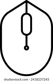 Mausgerät-Symbol mit schwarzem Rahmenstil. Maus, Klicken, Web, Cursor, Zeiger, Internet, Computer. Vektorgrafik